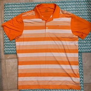 Puma Golf Polo , Size XL, Orange and White